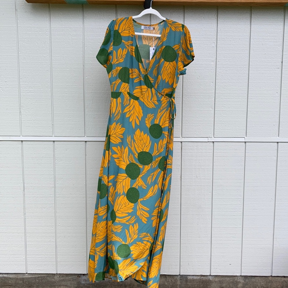 Fighting Eel Ava Sky Drew Wrap Dress - Picture 1 of 8